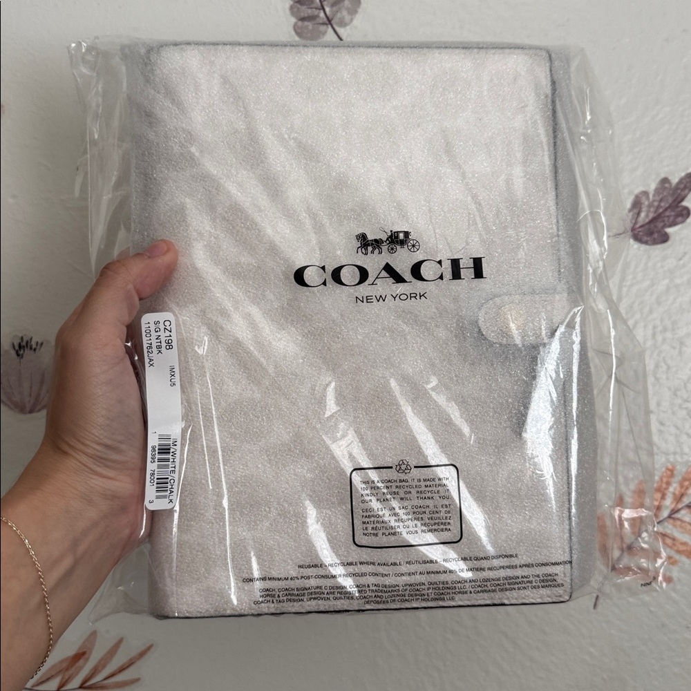 Coach White Patterned Notebook - Picture 3 of 5